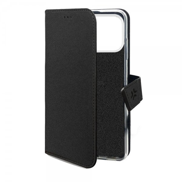 Celly iPhone 17 Pro Fodral Wally Wallet Case Svart