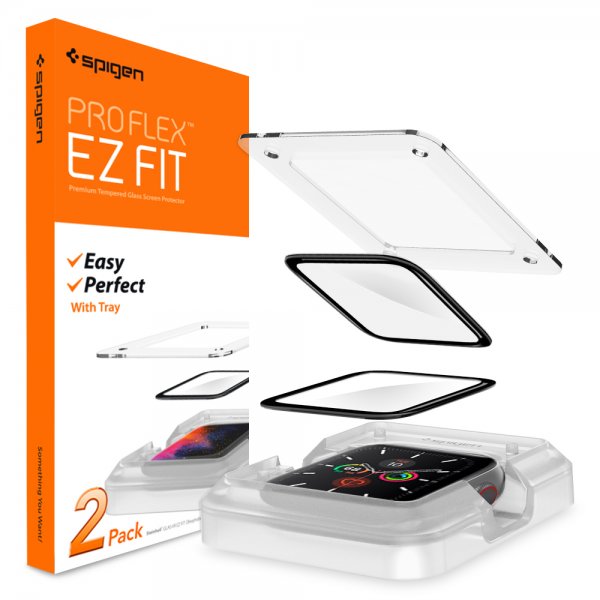 Spigen Apple Watch 44mm Skärmskydd ProFlex EZ Fit 2-pack