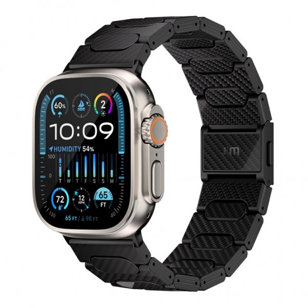 Just Mobile Apple Watch 44/45/46mm/Apple Watch Ultra Armband Kolfiber