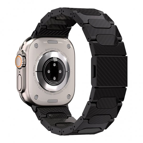 Just Mobile Apple Watch 44/45/46mm/Apple Watch Ultra Armband Kolfiber