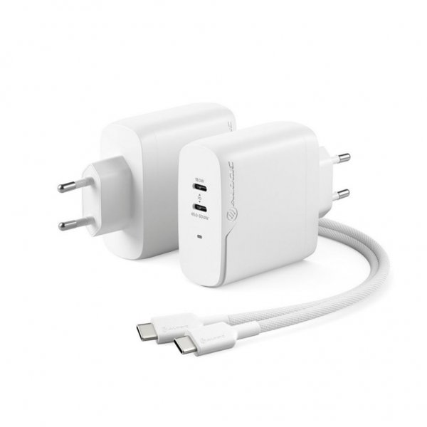 ALOGIC Rapid Power 2-ports (45+18W) GaN laddare ink. 2m USB-C laddkabel