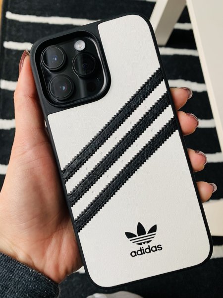 Adidas iPhone 14 Pro Max Skal 3 Stripes Snap Case Vit Svart