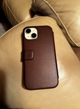 Nomad iPhone 15 Fodral Modern Leather Folio Brun