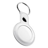 KeyBudz AirTag Hållare Läder 2-pack Vit