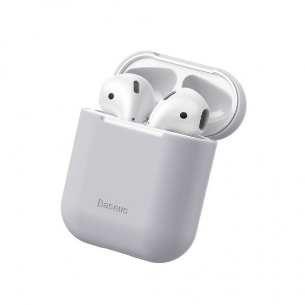 Baseus AirPods 1/2 Skal Silikon Grå