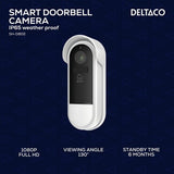 Deltaco Smart Home WiFi Dörrklocka med Kamera IP65