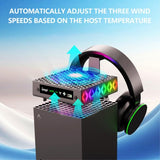 Ipega Xbox Series X Nedkylningsfläkt med RGB och Hörlurshållare