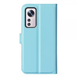 Xiaomi 12/12X Fodral Litchi Blå