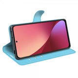 Xiaomi 12/12X Fodral Litchi Blå