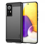 Mofi Xiaomi 12/12X Skal Borstad Kolfibertextur Svart