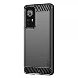 Mofi Xiaomi 12/12X Skal Borstad Kolfibertextur Svart