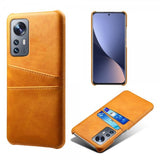 Xiaomi 12/12X Skal med två Kortfack Ljusbrun