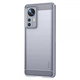Mofi Xiaomi 12 Pro Skal Borstad Kolfibertextur Grå
