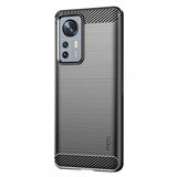 Mofi Xiaomi 12 Pro Skal Borstad Kolfibertextur Svart
