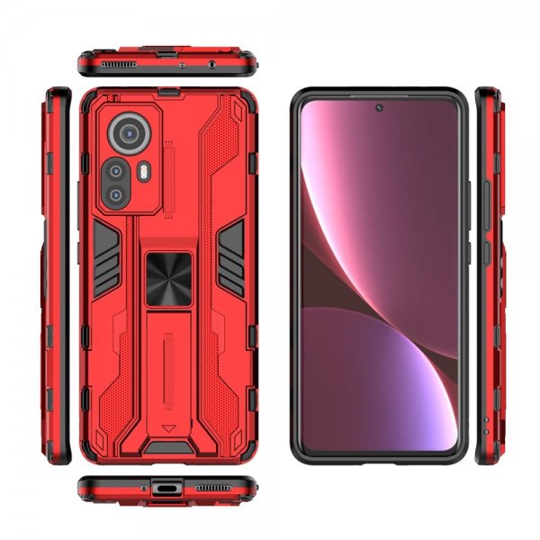 Xiaomi 12 Pro Skal Stativfunktion Röd