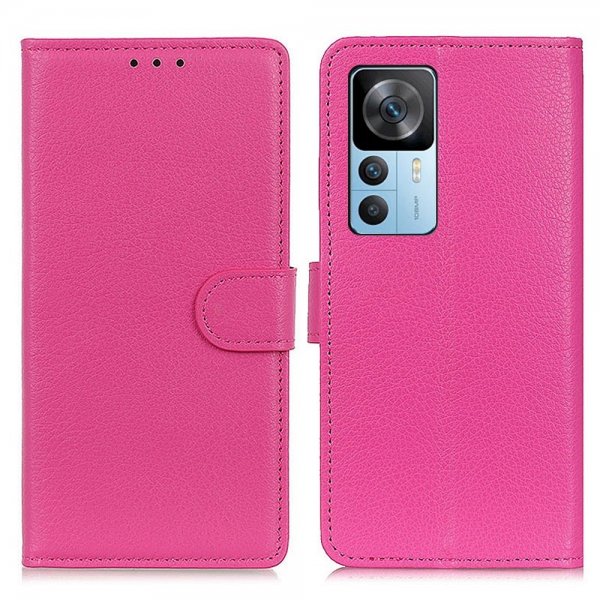 Xiaomi 12T/12T Pro Fodral Litchi Magenta