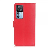 Xiaomi 12T/12T Pro Fodral Litchi Röd