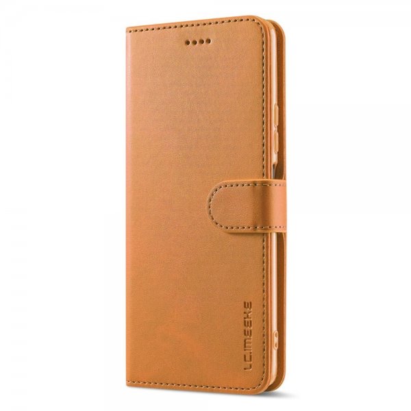 Lc.Imeeke Xiaomi 12T/12T Pro Fodral med Kortfack Stativfunktion Ljusbrun