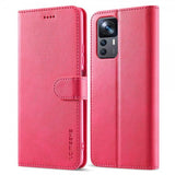 Lc.Imeeke Xiaomi 12T/12T Pro Fodral med Kortfack Stativfunktion Rosa