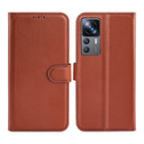 Xiaomi 12T/12T Pro Fodral med Stativ Brun
