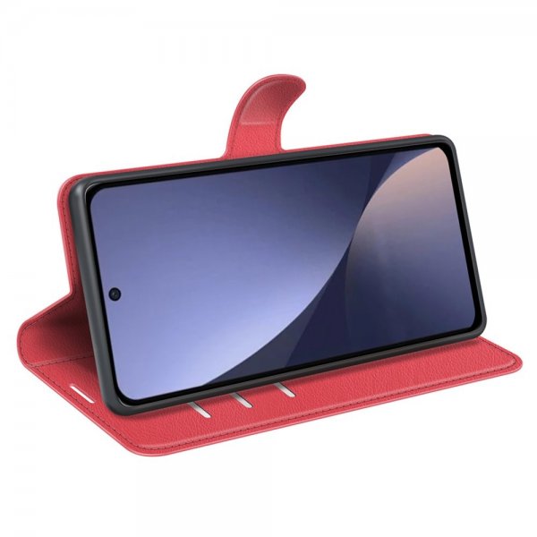Xiaomi 13 Fodral Litchi Röd