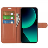 Xiaomi 13T/13T Pro Fodral Litchi Brun