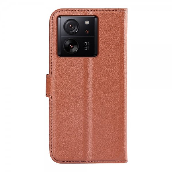 Xiaomi 13T/13T Pro Fodral Litchi Brun
