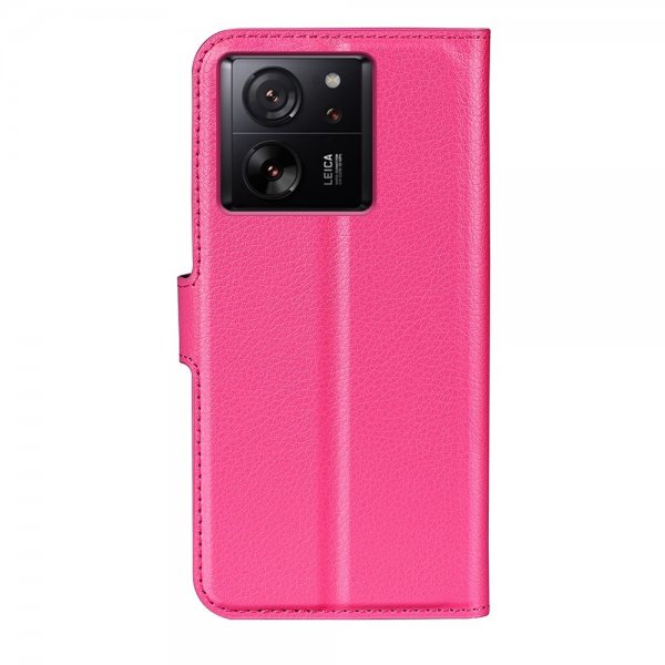 Xiaomi 13T/13T Pro Fodral Litchi Magenta