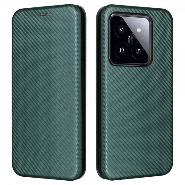 Xiaomi 14 Fodral Kolfibertextur Grön
