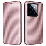 Xiaomi 14 Fodral Kolfibertextur Roseguld