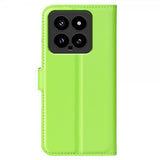 Xiaomi 14 Fodral Litchi Grön