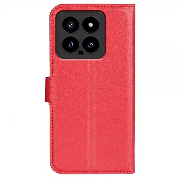 Xiaomi 14 Fodral Litchi Röd