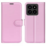 Xiaomi 14 Fodral Litchi Rosa