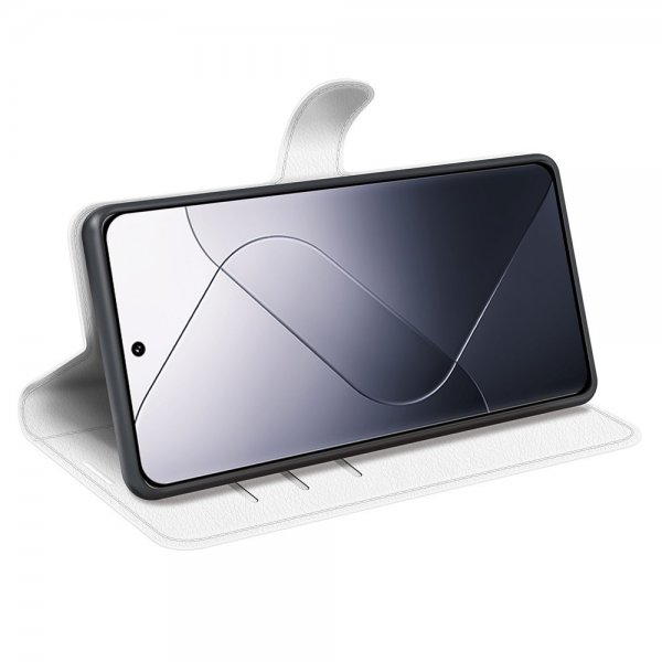Xiaomi 14 Fodral Litchi Vit