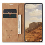 CaseMe Xiaomi 14 Fodral Retro Flip Brun