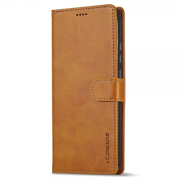 Lc.Imeeke Xiaomi 14T Fodral med Kortfack Stativfunktion Ljusbrun