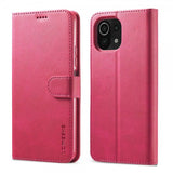 Lc.Imeeke Xiaomi Mi 11 Fodral med Kortfack Magenta