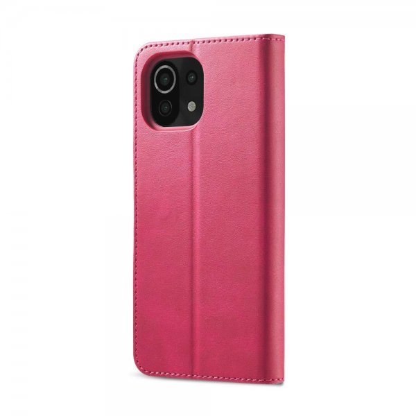 Lc.Imeeke Xiaomi Mi 11 Fodral med Kortfack Magenta