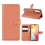 Xiaomi Mi Note 10 Lite Fodral med Stativ Brun