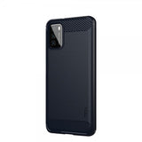 Mofi Xiaomi Poco M3 Skal Borstad Kolfibertextur Blå