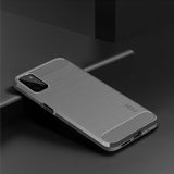 Mofi Xiaomi Poco M3 Skal Borstad Kolfibertextur Grå