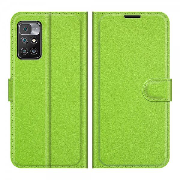 Xiaomi Redmi 10 Fodral Litchi Grön