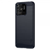 Mofi Xiaomi Redmi 10C Skal Borstad Kolfibertextur Blå
