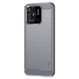 Mofi Xiaomi Redmi 10C Skal Borstad Kolfibertextur Grå