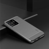 Mofi Xiaomi Redmi 10C Skal Borstad Kolfibertextur Grå