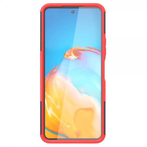 Xiaomi Redmi 12 Skal Däckmönster Stativfunktion Röd