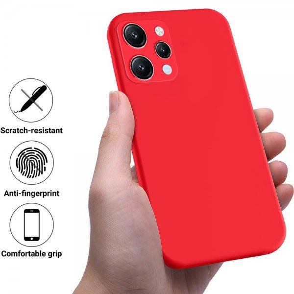 Xiaomi Redmi 12 Skal med Strap Silikon Röd