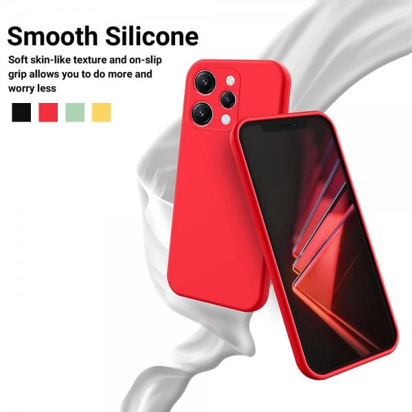Xiaomi Redmi 12 Skal med Strap Silikon Röd