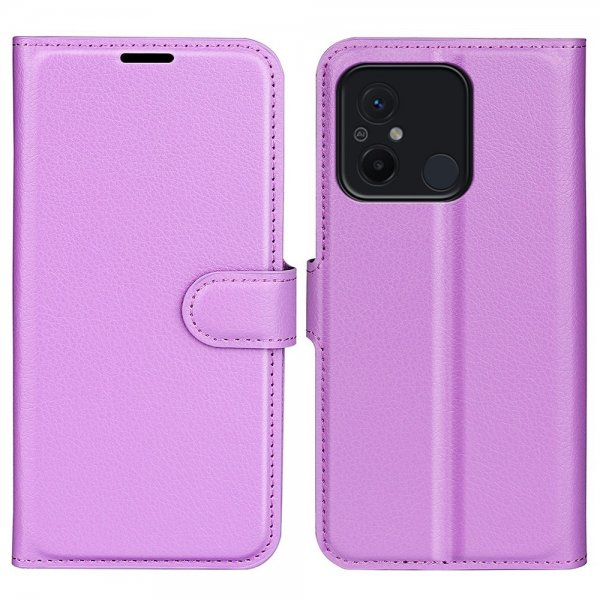 Xiaomi Redmi 12C Fodral Litchi Lila