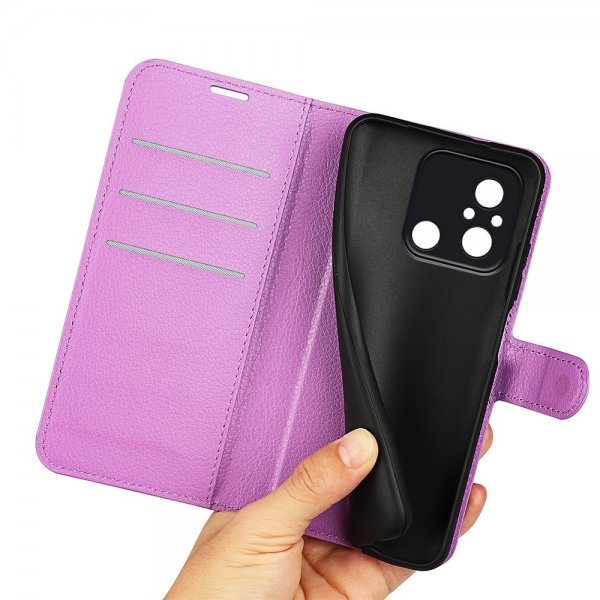 Xiaomi Redmi 12C Fodral Litchi Lila